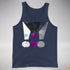Demisexual Pride Grunge Exclamation Points Premium Tank Top - Navy